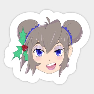 Mic-Chan Christmas Head Sticker